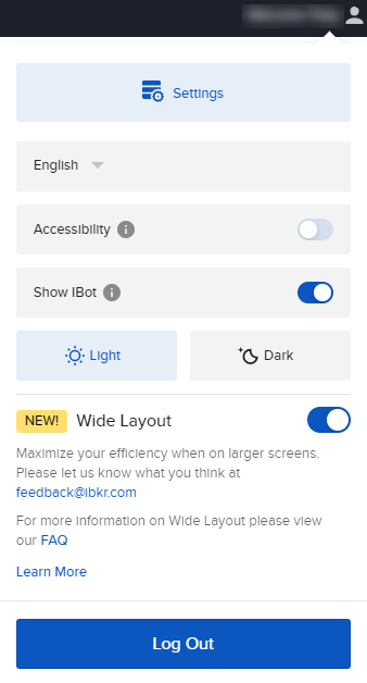 The portal logout button